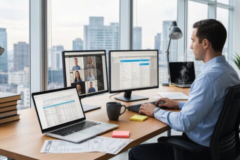 Hybrides Arbeiten und Management