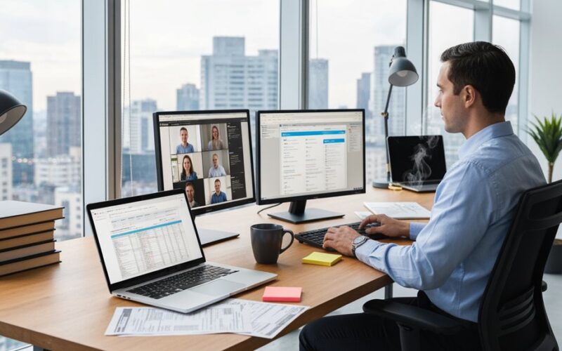 Hybrides Arbeiten und Management