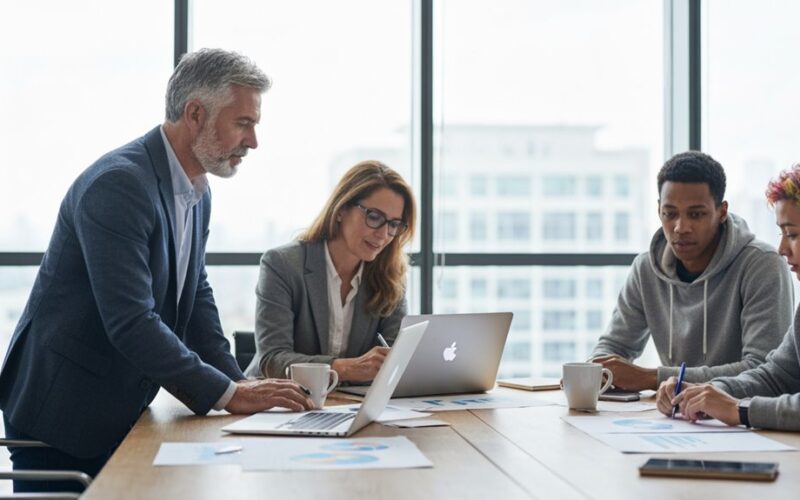 Führende Generationen in der Teamarbeit